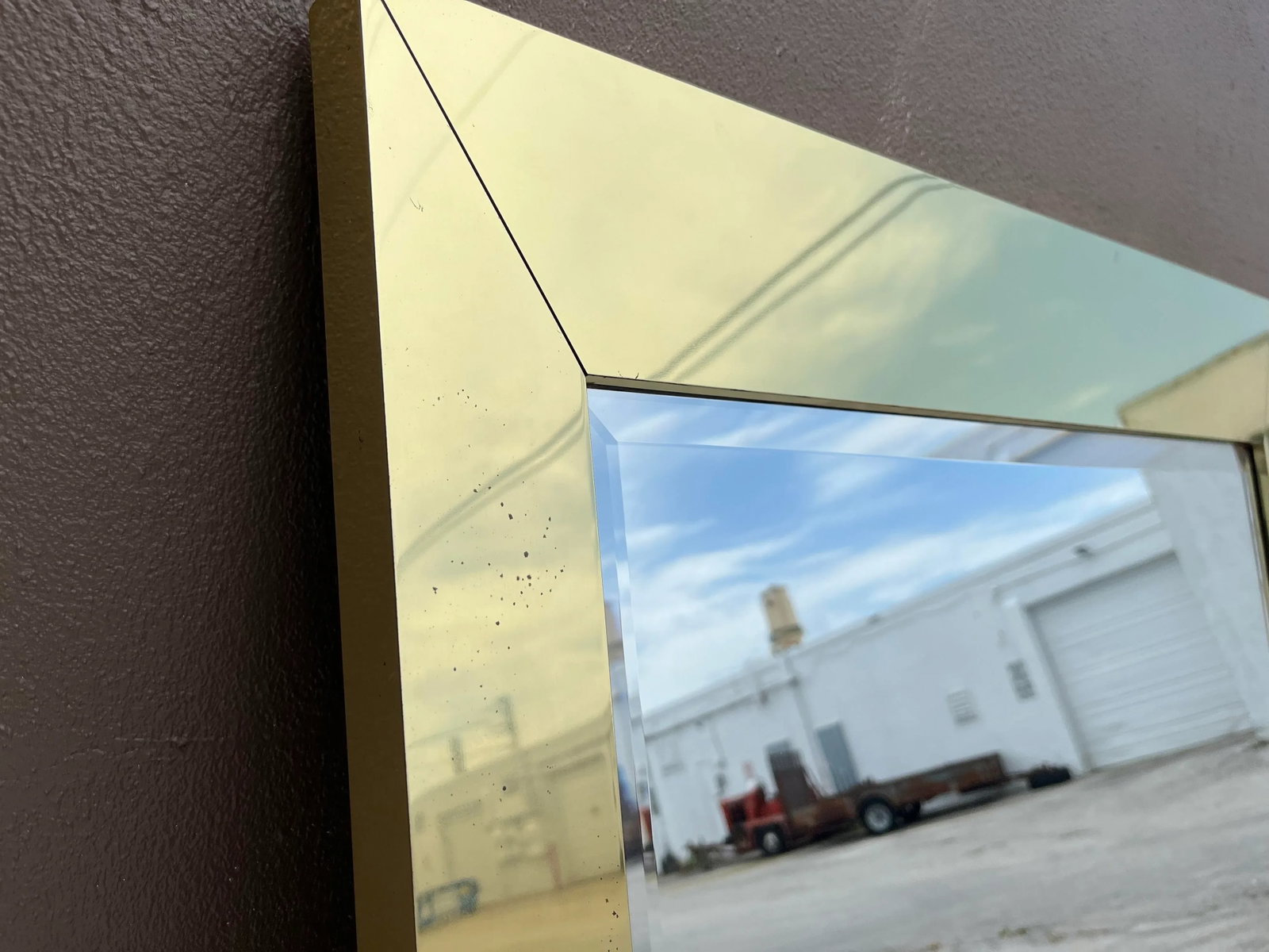 Curtis Jere Style Brass Wall Mirror - 8