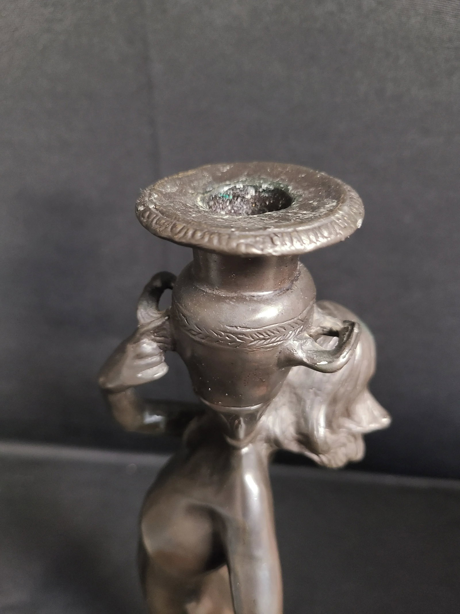 1910s Edward McCartan Bronze Sculpture Art Nudes on Marble Base Candlestick Holders- a Pair - 10
