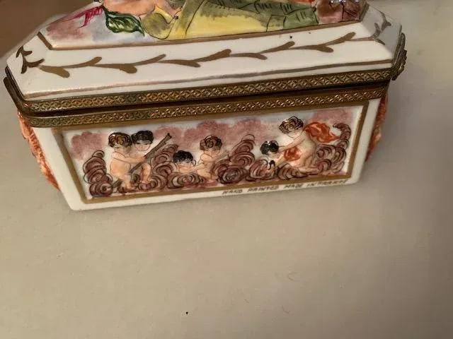 Mid 19th Century Antique French Haviland Porcelain Jewelry Box - 7