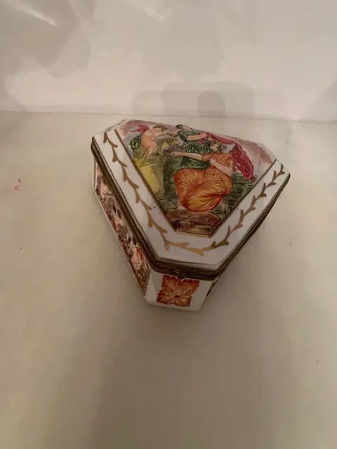 Mid 19th Century Antique French Haviland Porcelain Jewelry Box - 8