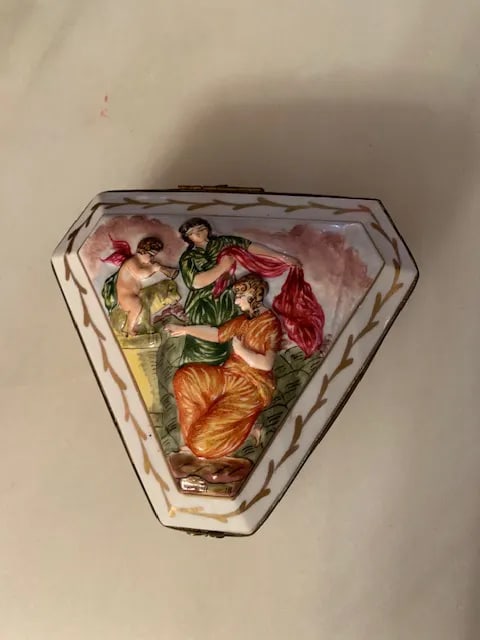 Mid 19th Century Antique French Haviland Porcelain Jewelry Box - 9