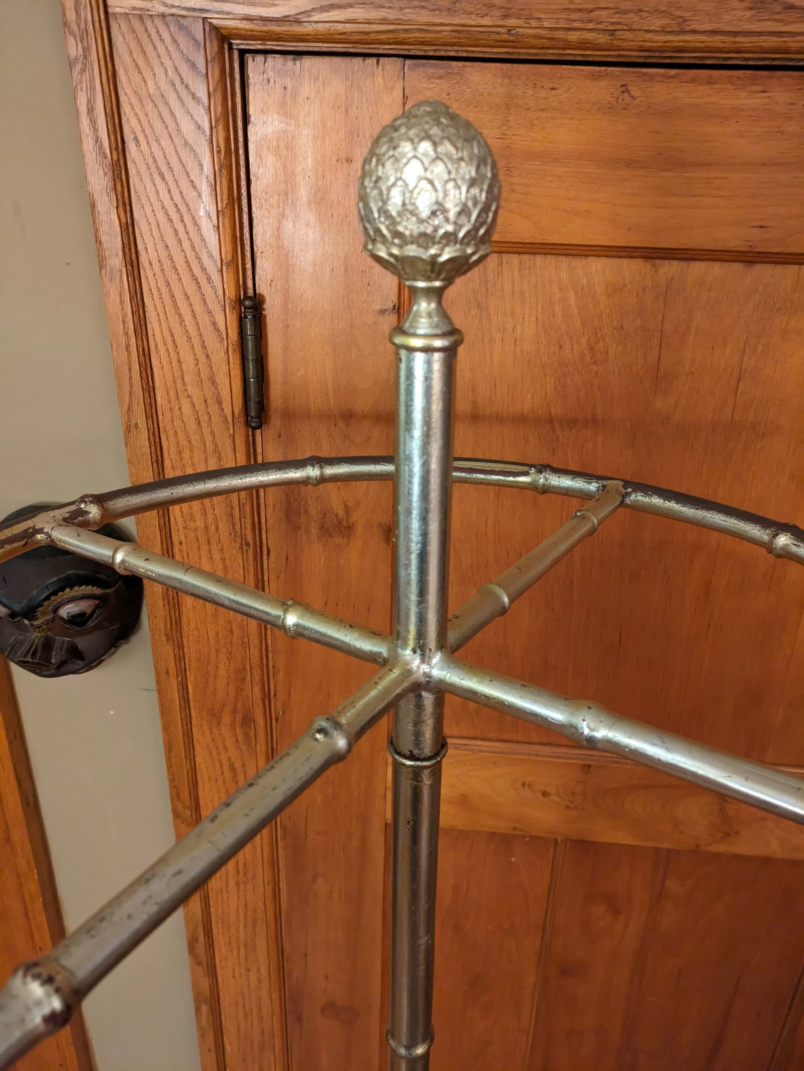 Mid 20th Century Vintage Silverleaf Bamboo Style Clothing Rack Store Display - 3