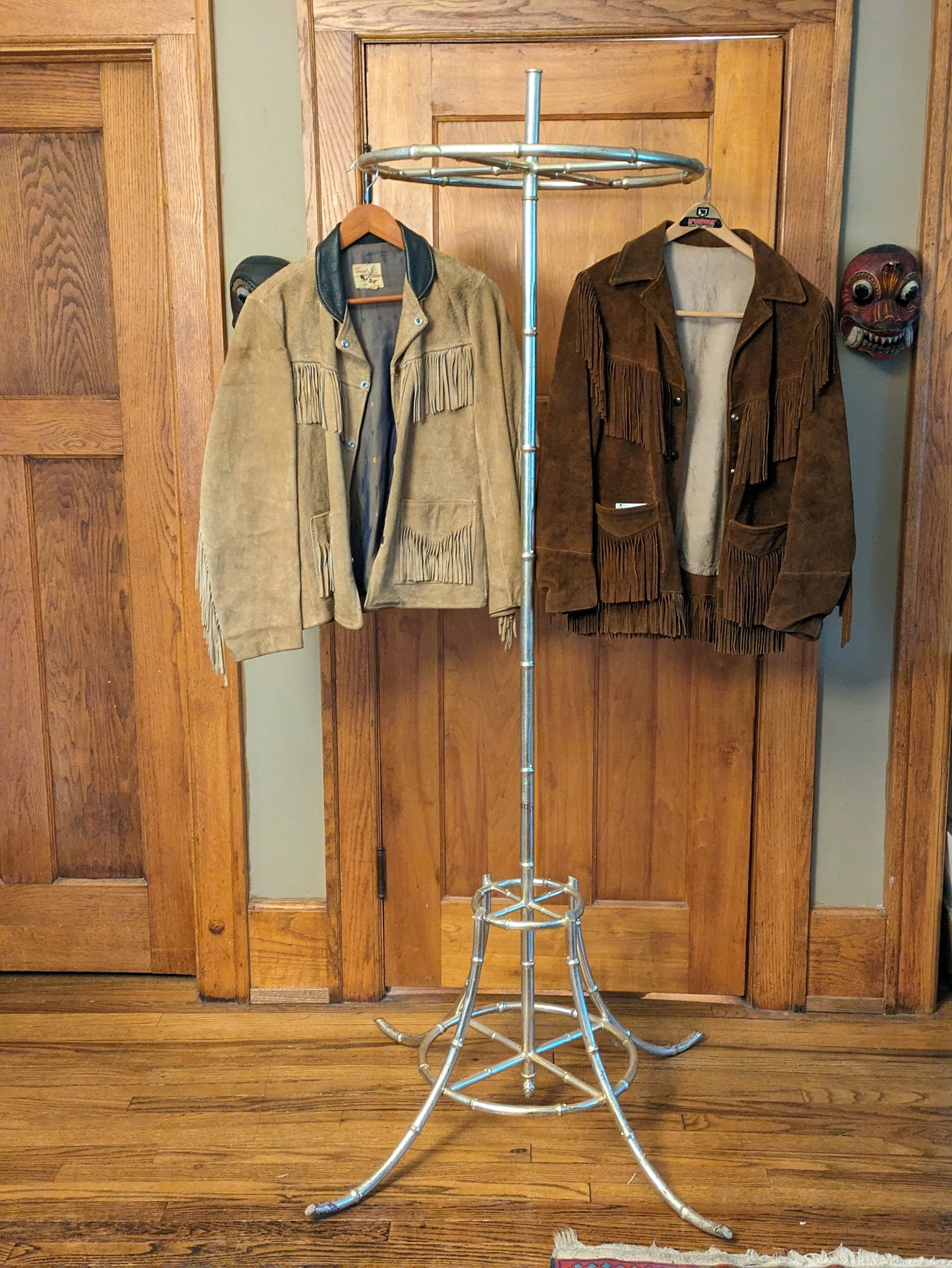 Mid 20th Century Vintage Silverleaf Bamboo Style Clothing Rack Store Display - 8