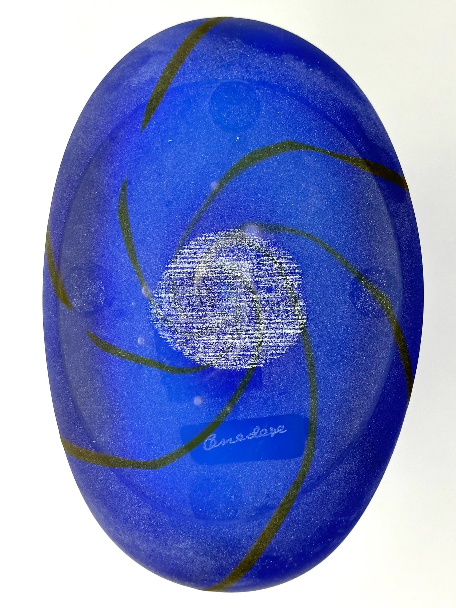1970s Cenedese Murano Cobalt Blue Scavo Italian Art Glass Vase - 2