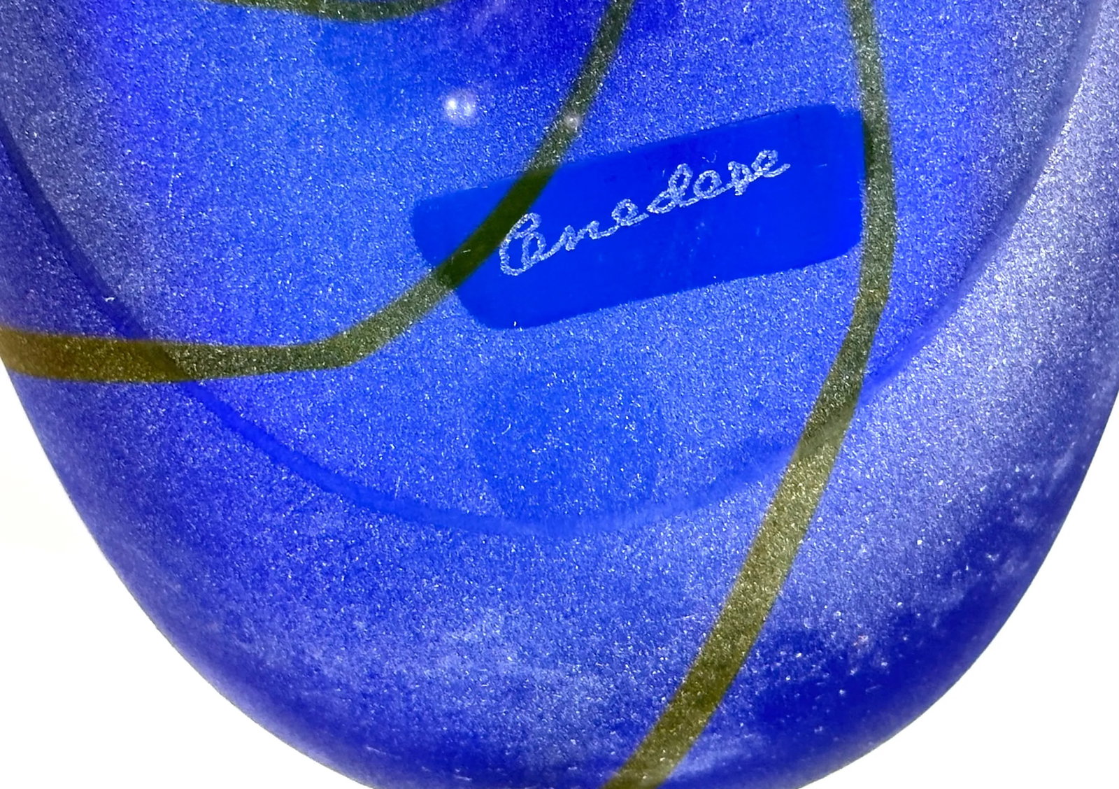 1970s Cenedese Murano Cobalt Blue Scavo Italian Art Glass Vase - 3
