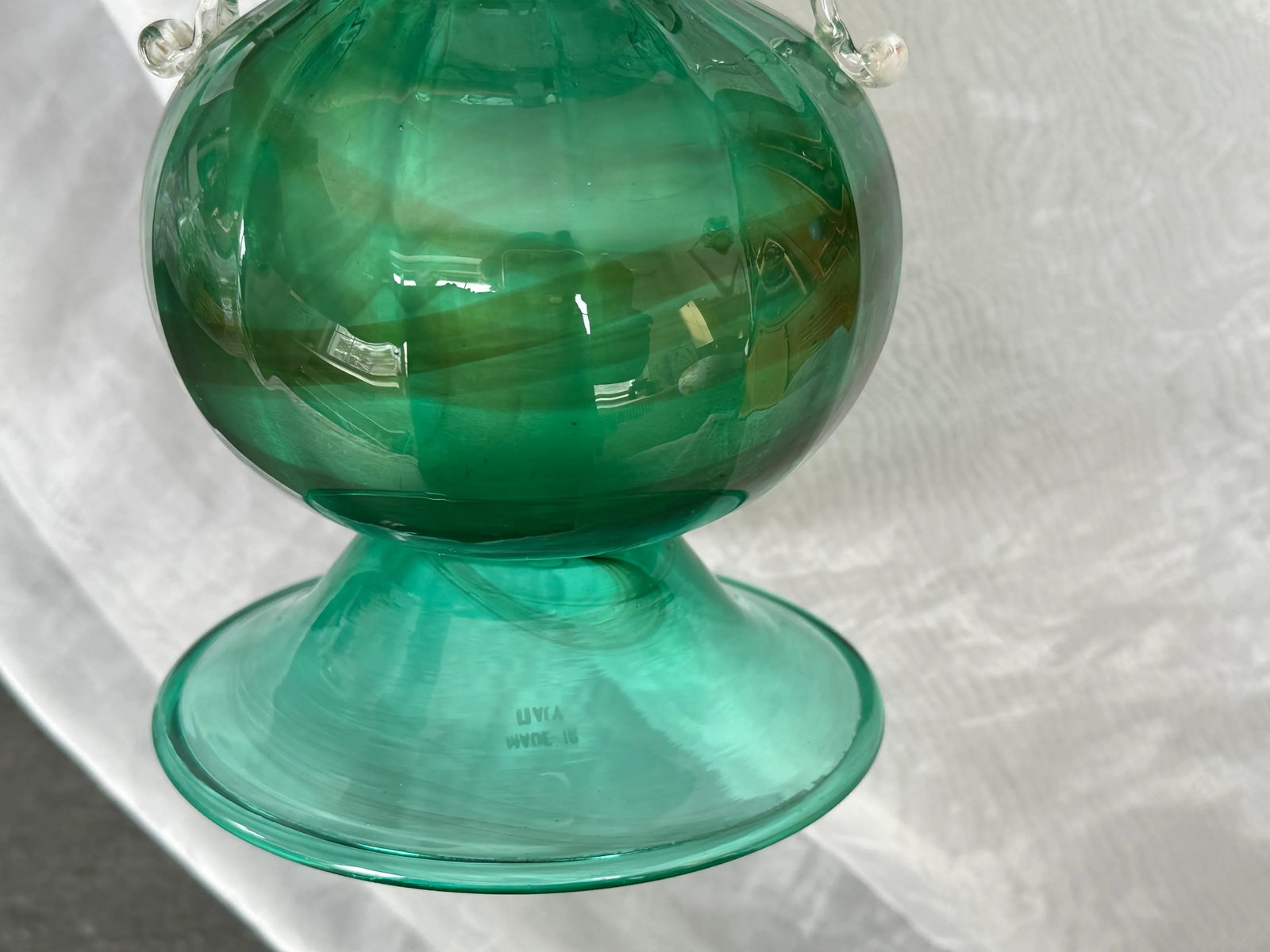 Hand Blown Italian Art Glass Vase - 7