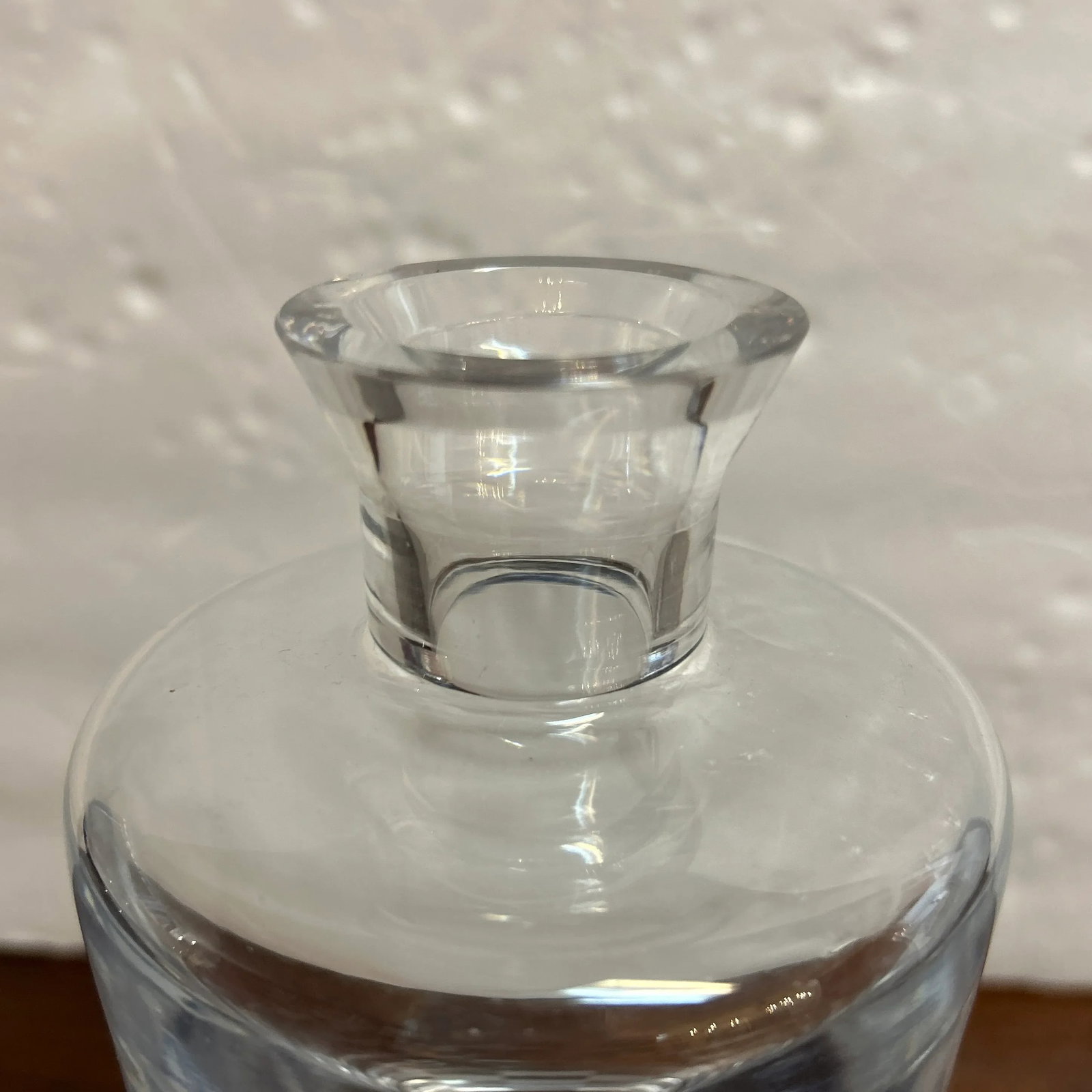 Christolfle Sterling and Crystal Etched Decanter Signed - 10