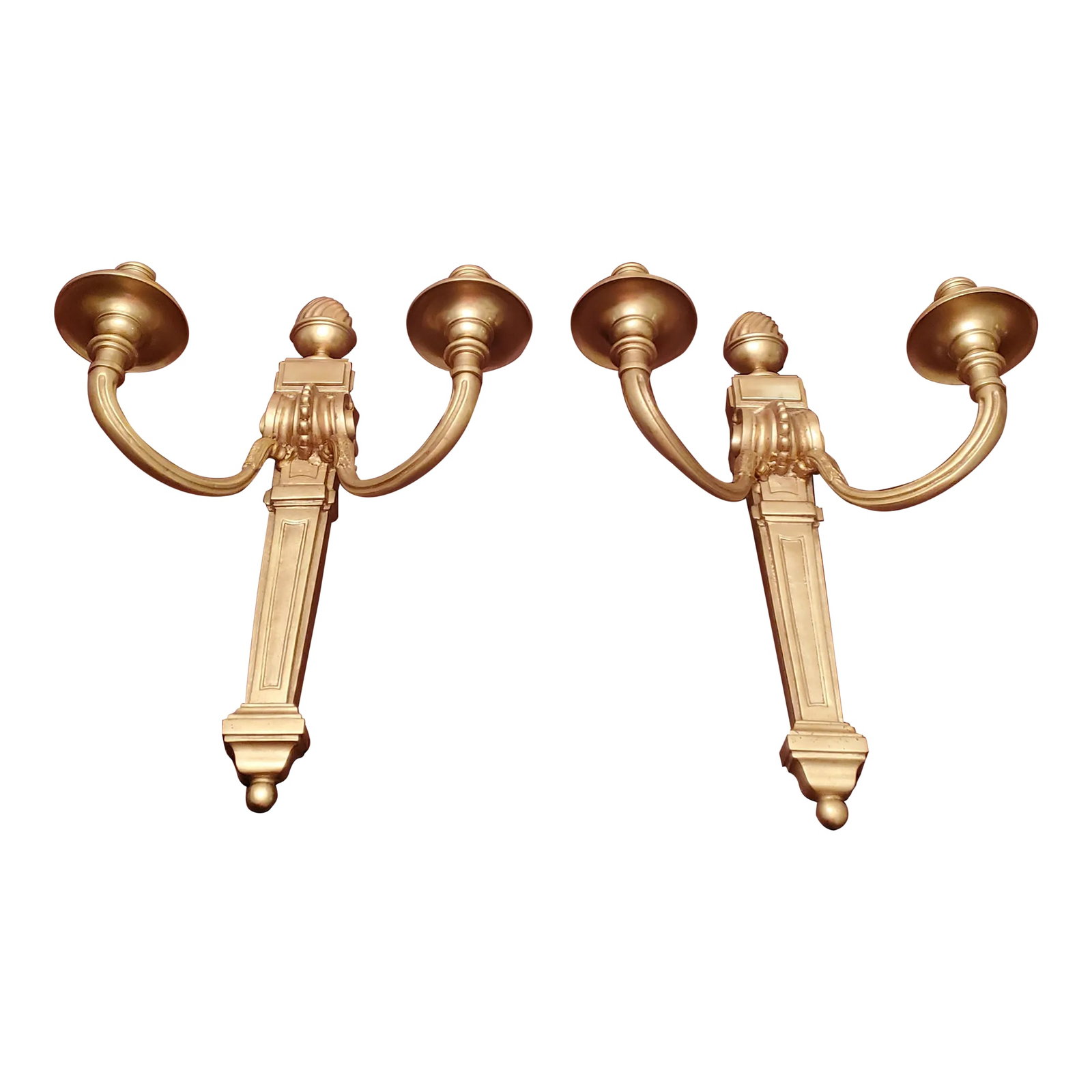 Vintage E F Caldwell Style Classic Modern Bronze Sconces - a Pair (1 of 5)