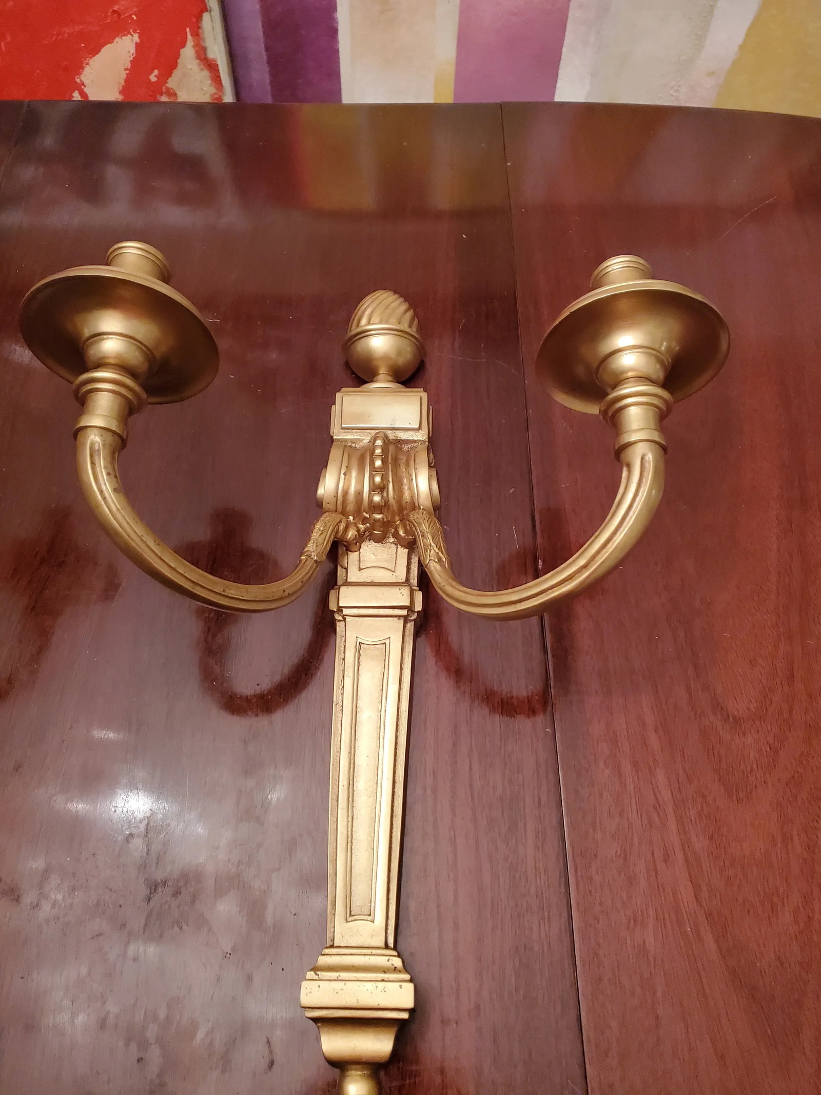 Vintage E F Caldwell Style Classic Modern Bronze Sconces - a Pair - 2