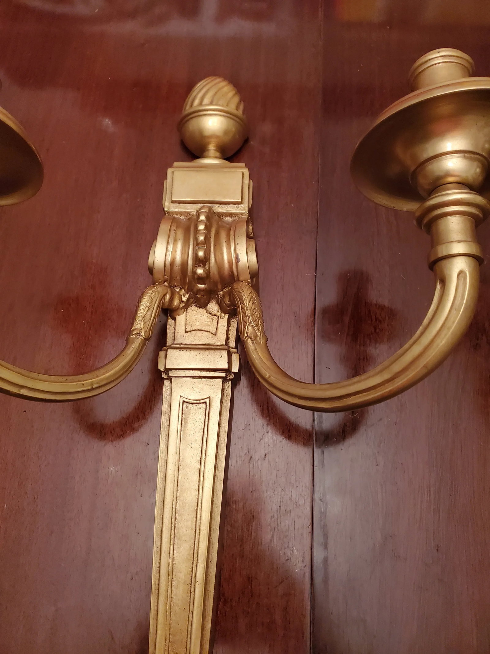 Vintage E F Caldwell Style Classic Modern Bronze Sconces - a Pair - 3