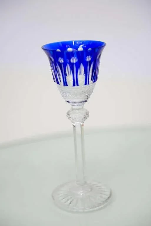 1950s "Tommy Crystal Liquor Glass" by Saint-Louis Cristallerie - Set of 7 - 4