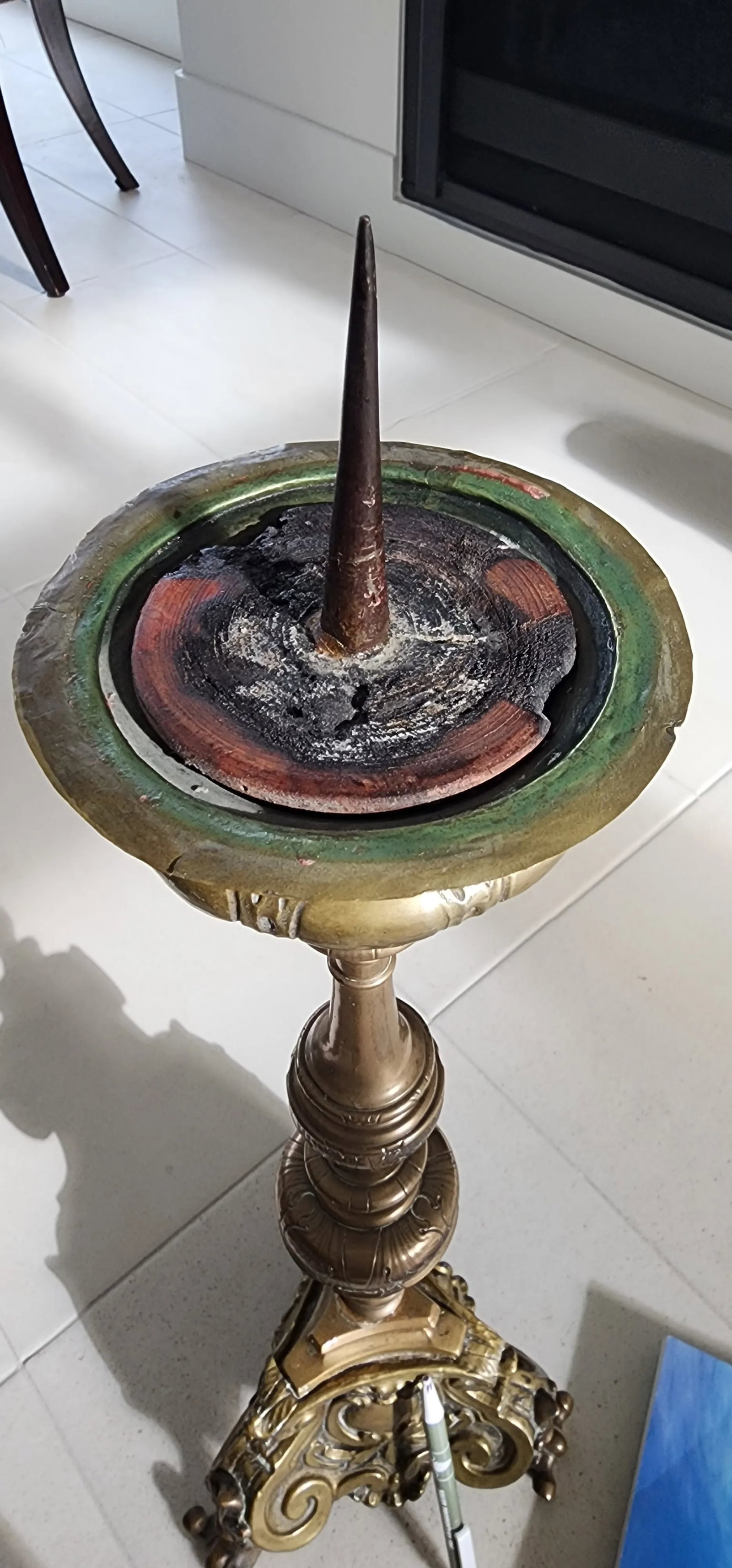 Antique Italism Bronze Candlesticks- Set of 2 - 3