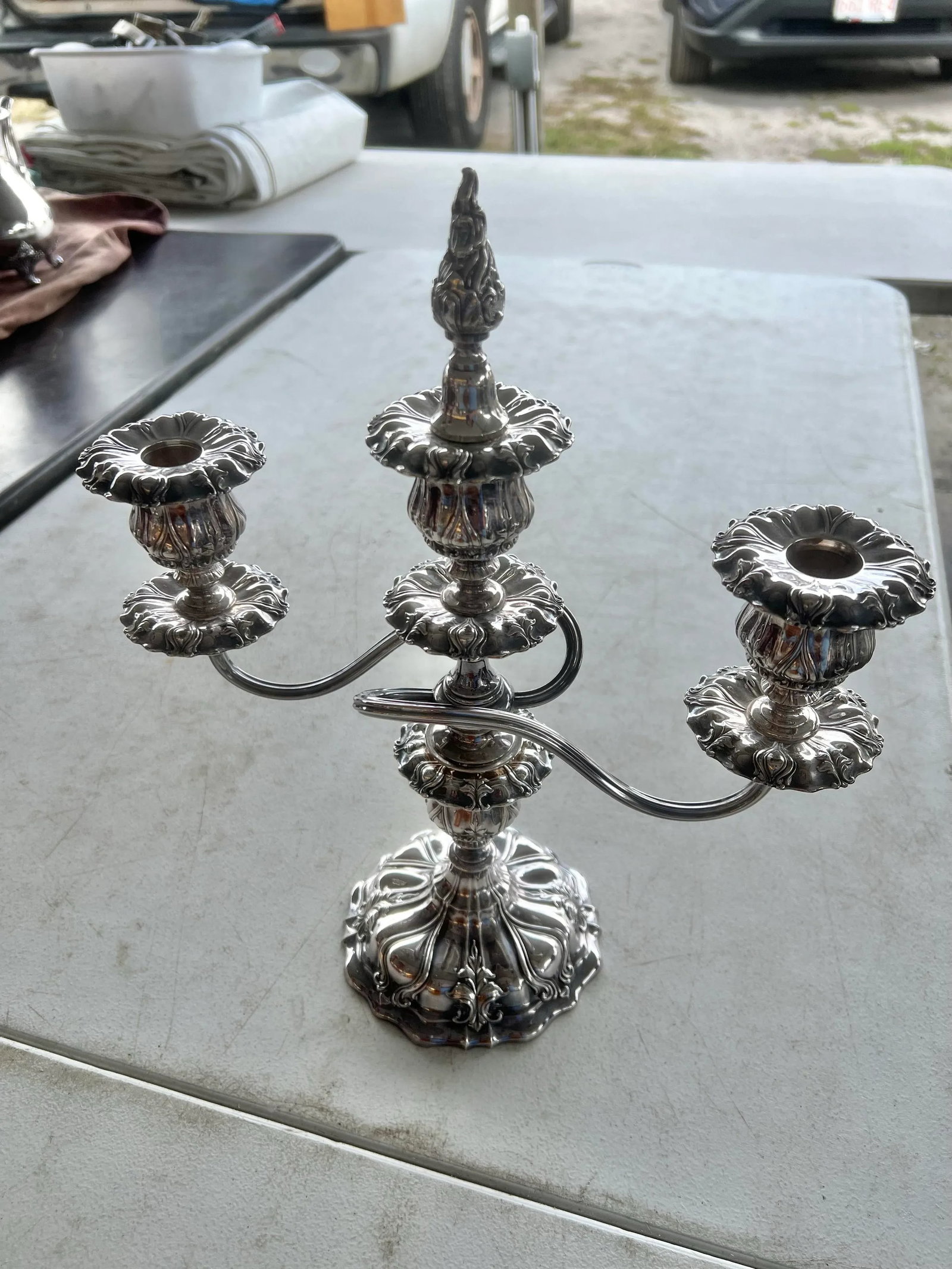 1920s Crescent Silverware Mfg. Co. Arm Candelabras- Set of 2 - 2