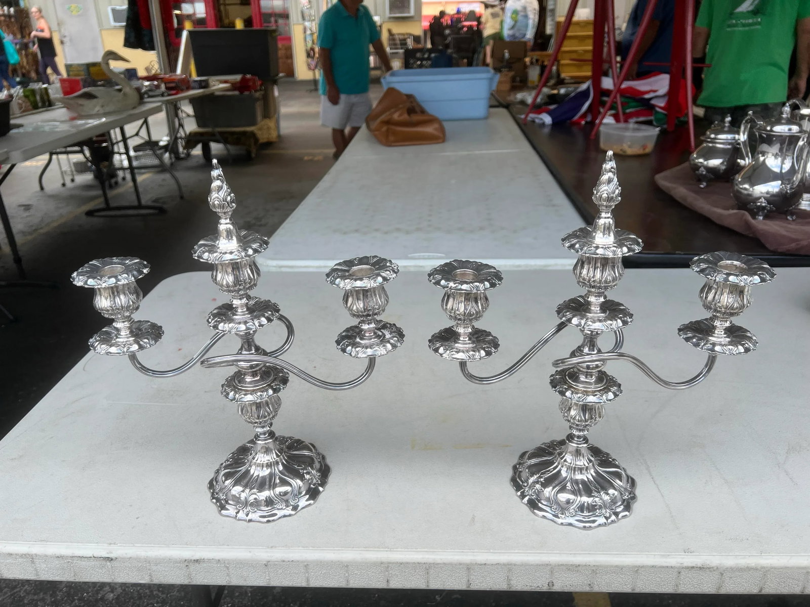 1920s Crescent Silverware Mfg. Co. Arm Candelabras- Set of 2 - 5