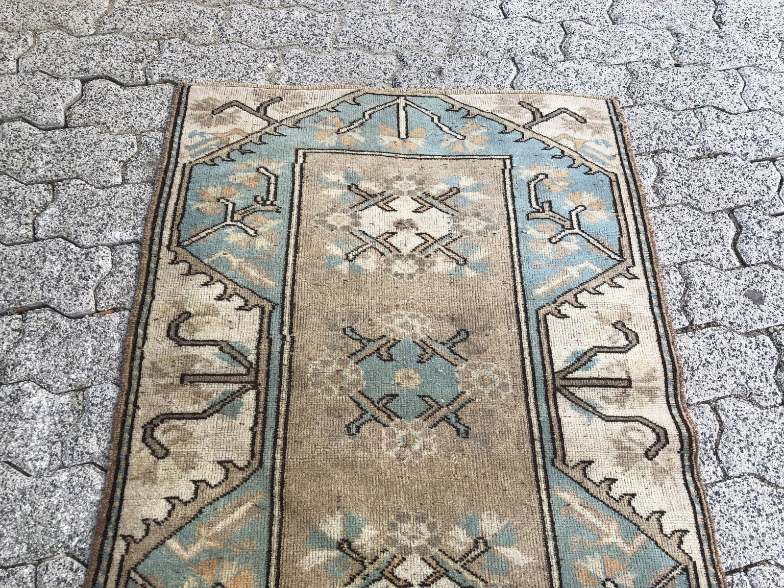 1970s Vintage Small Turkish Tribal Handmade Rug - 2'7'' * 3'11'' - 8