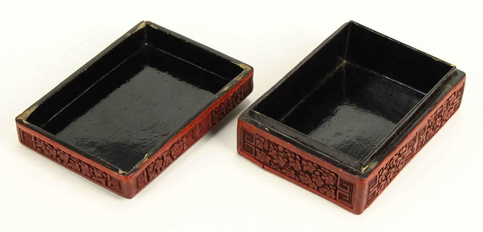 Late 19th Century Chinese Red Cinnabar Box With Carved Stone Dragon - 8