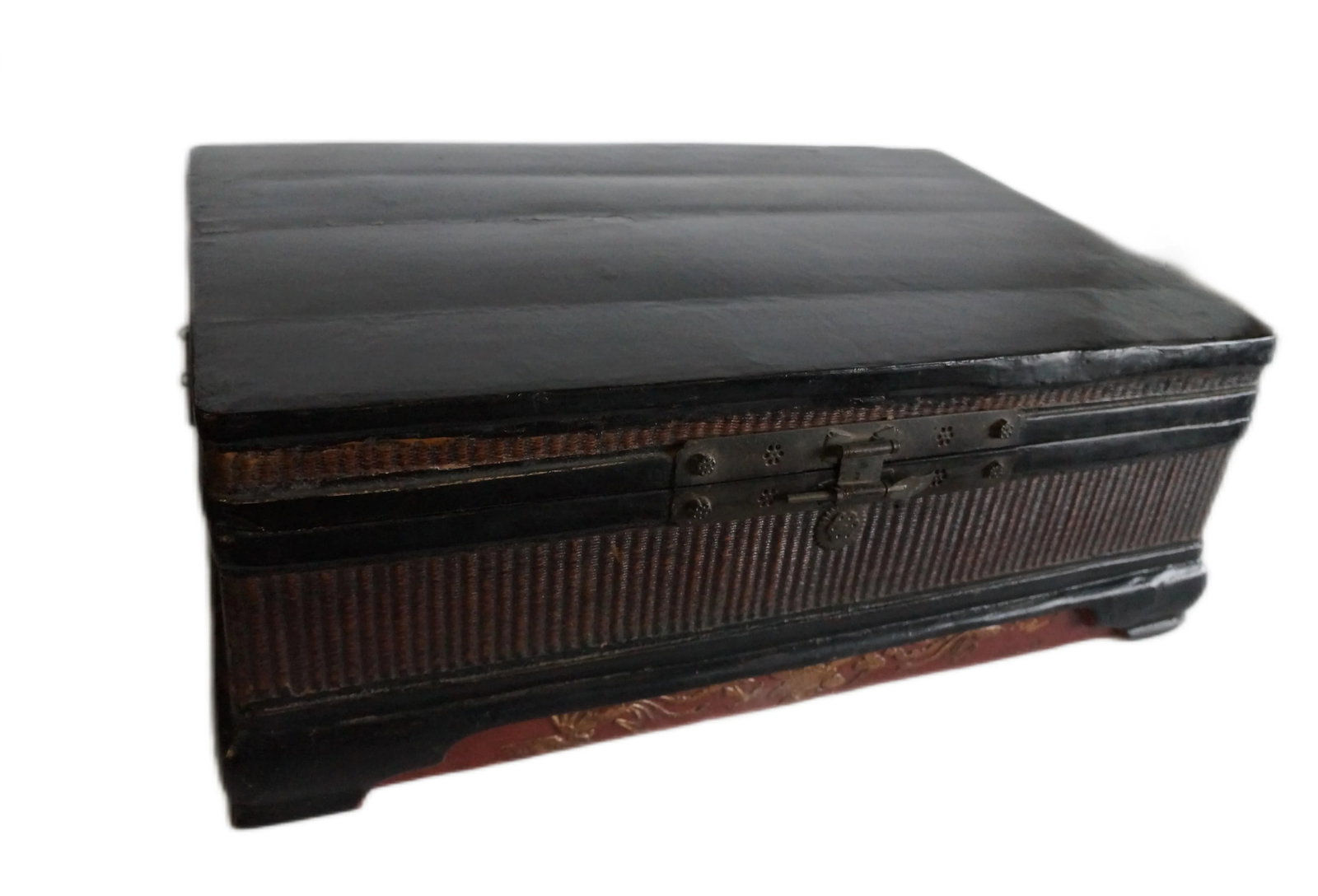 Chinese Antique Wood and Bamboo Document Box - 2