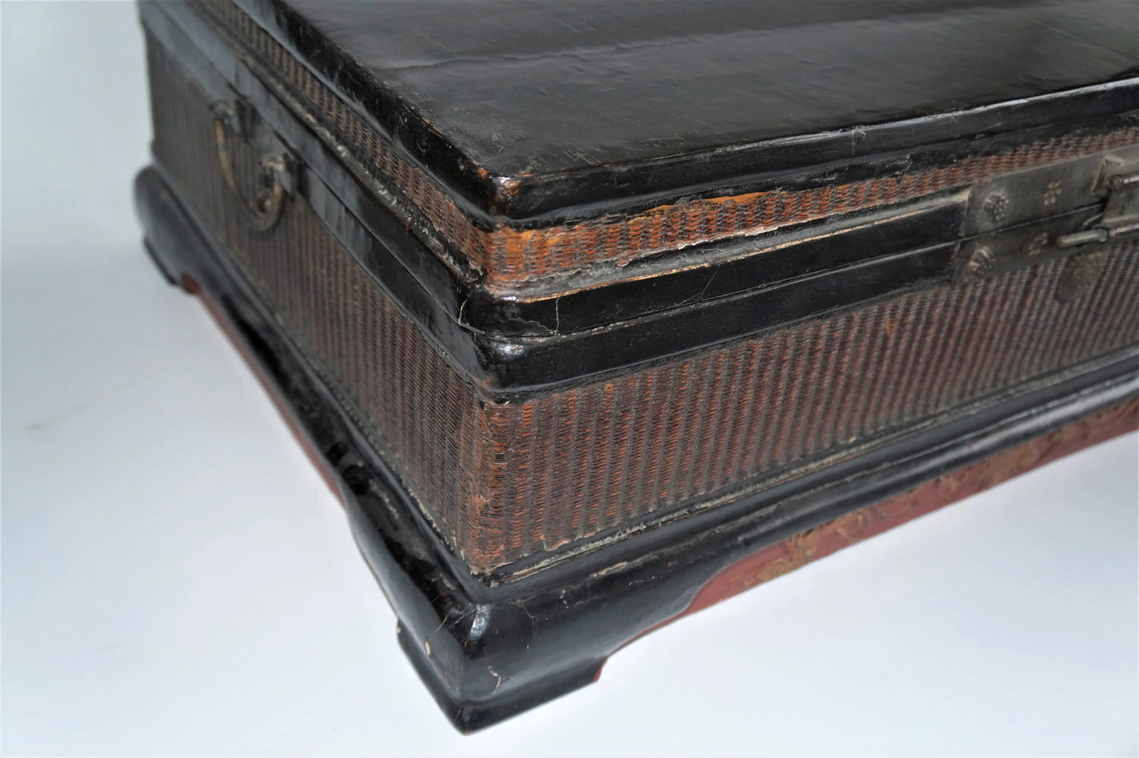Chinese Antique Wood and Bamboo Document Box - 3