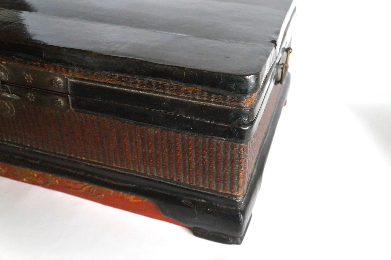 Chinese Antique Wood and Bamboo Document Box - 4