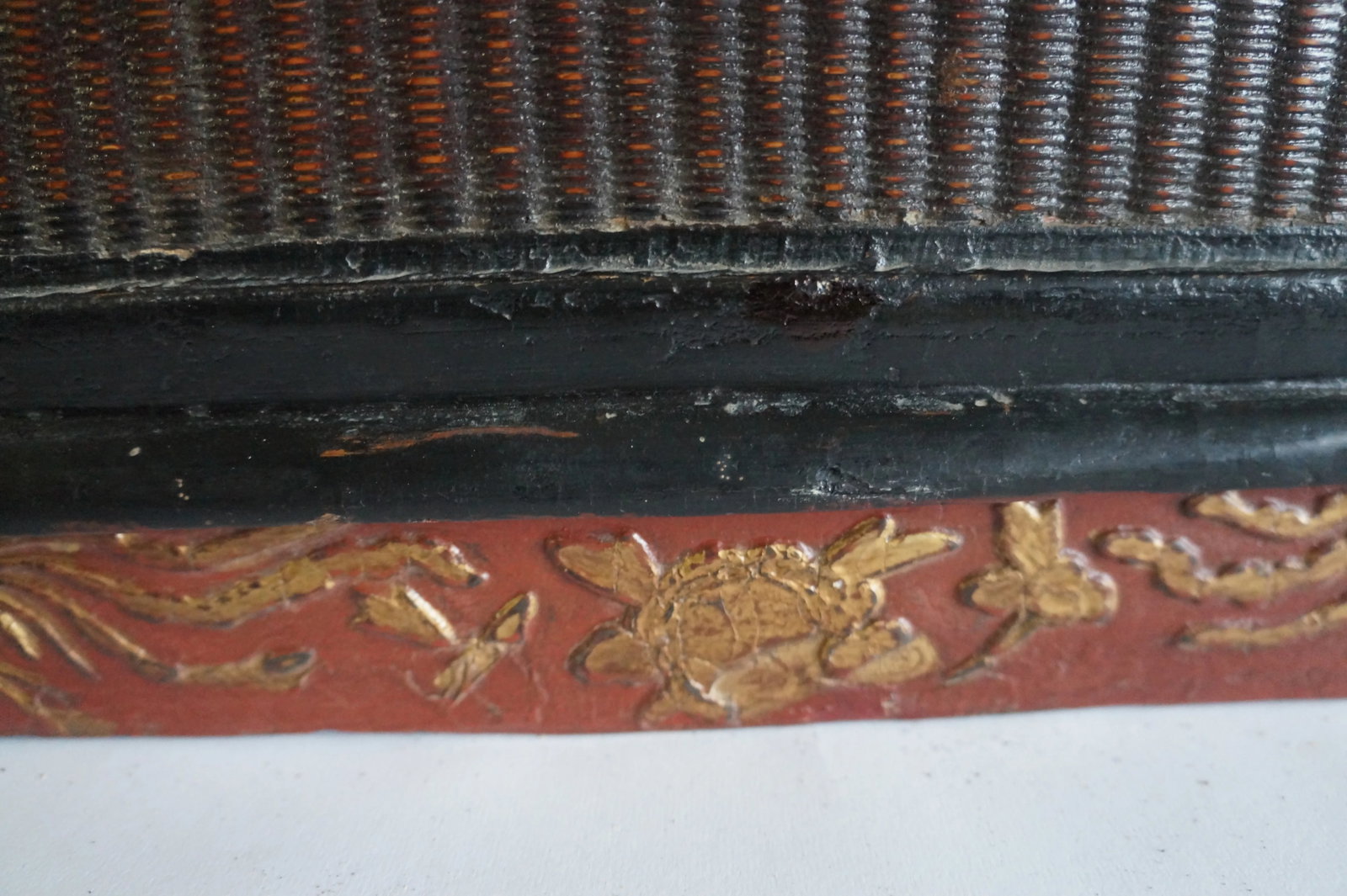 Chinese Antique Wood and Bamboo Document Box - 8