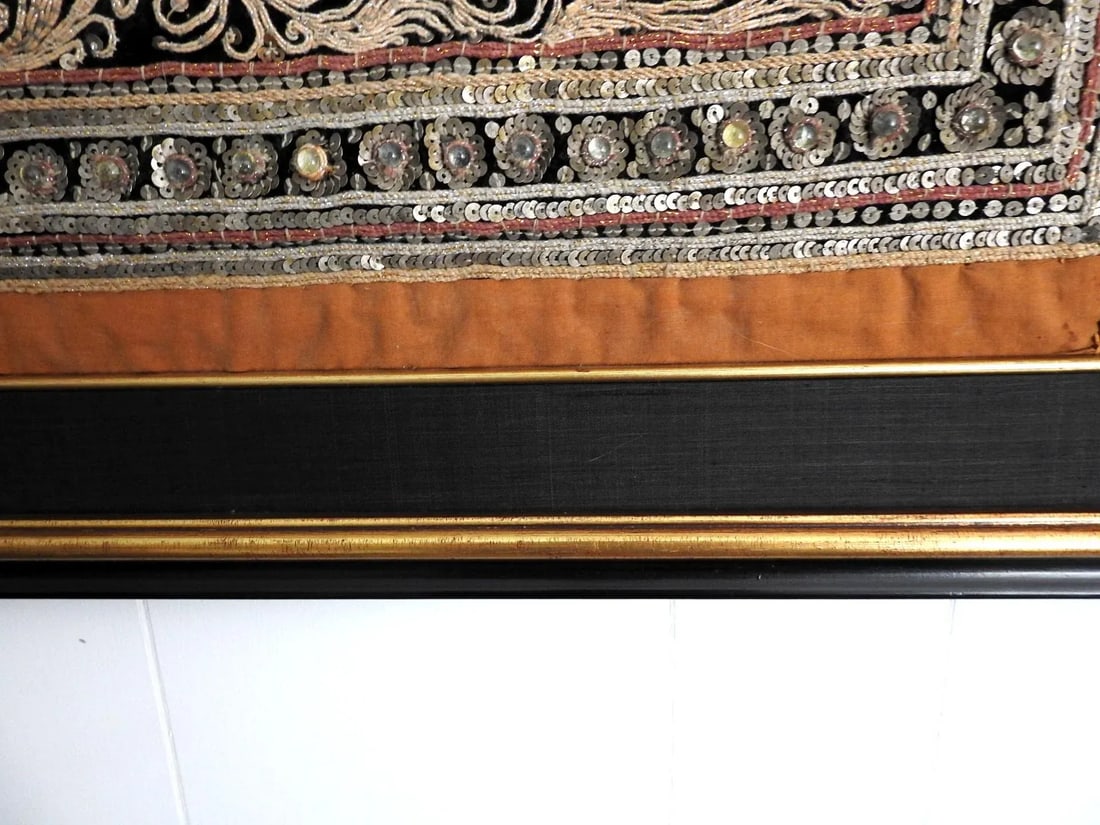 1930s Burmese Kalaga Tapestry Framed Ramayana - 7