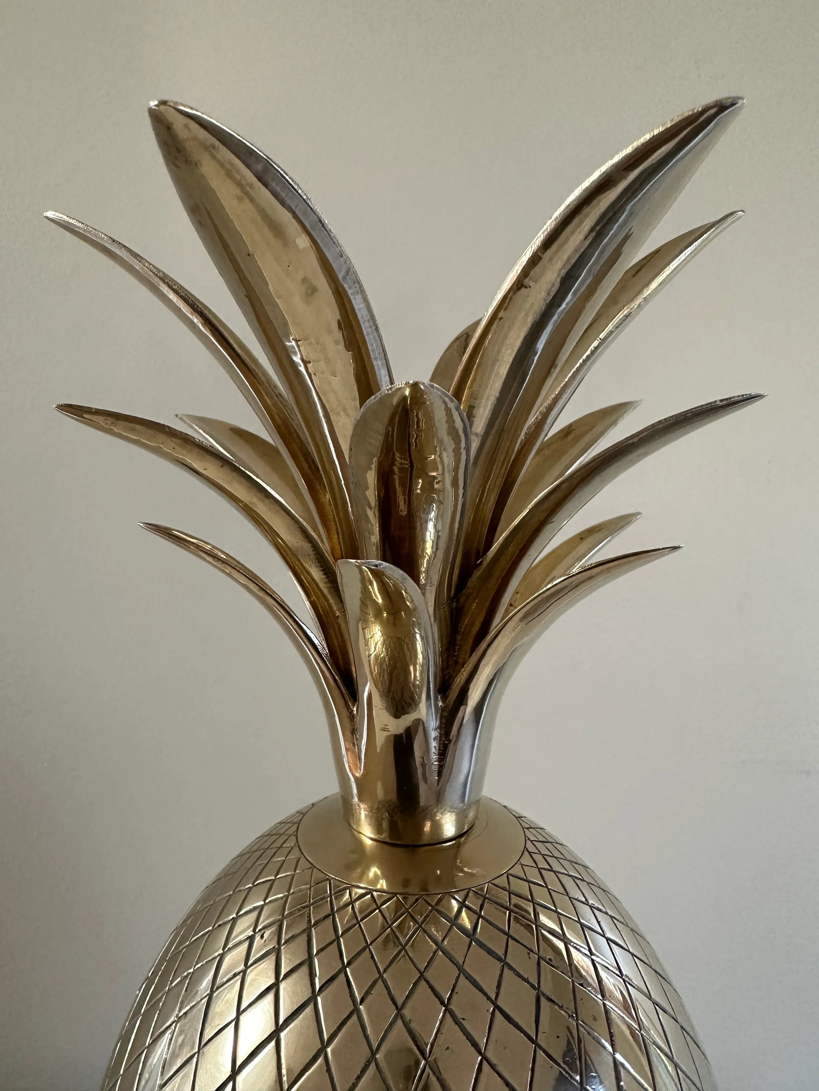 Extra Large Vintage Brass Pineapple - 3