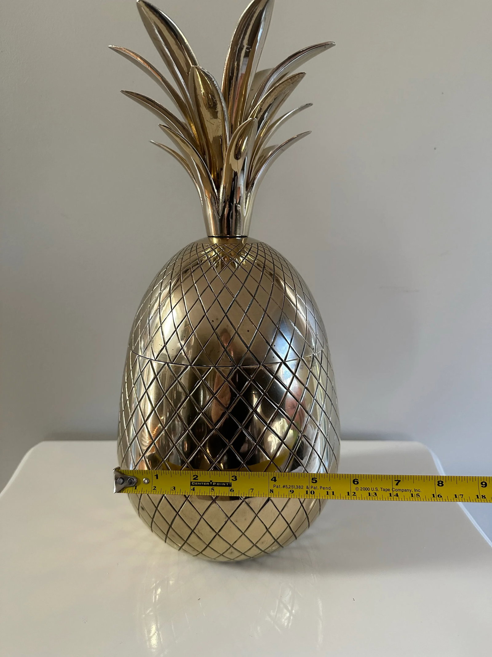Extra Large Vintage Brass Pineapple - 8