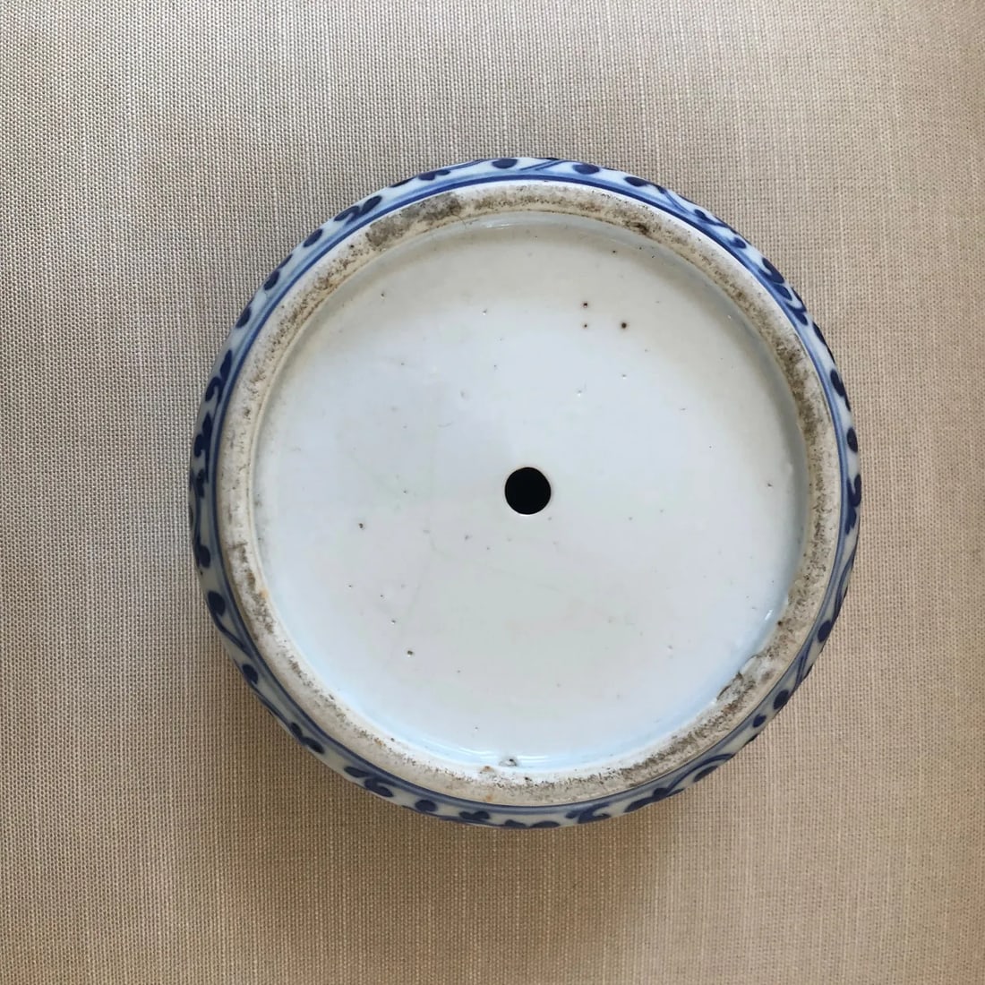 Antique Chinese Blue and White Jardiniere - 5