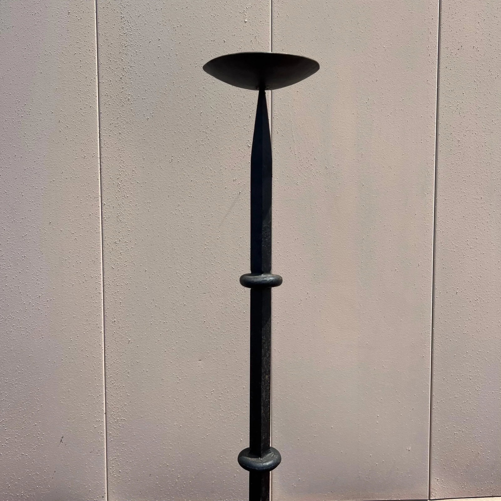 Antique Handwrought Iron Candle Stands - A Pair - 2