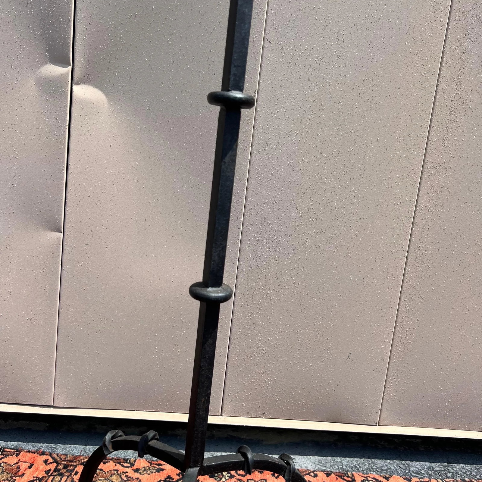 Antique Handwrought Iron Candle Stands - A Pair - 8