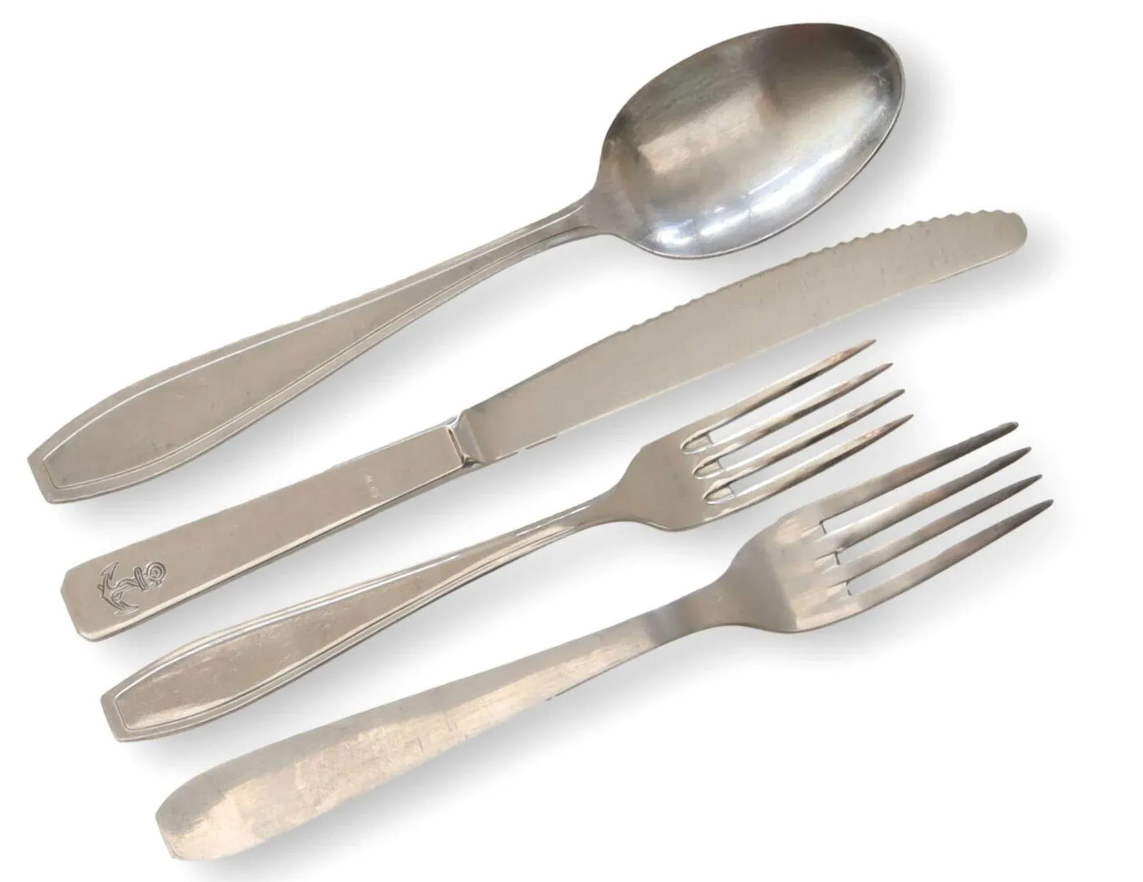 Mid 20th Century Maritime Flatware With Anchors, Service for Ten - 2