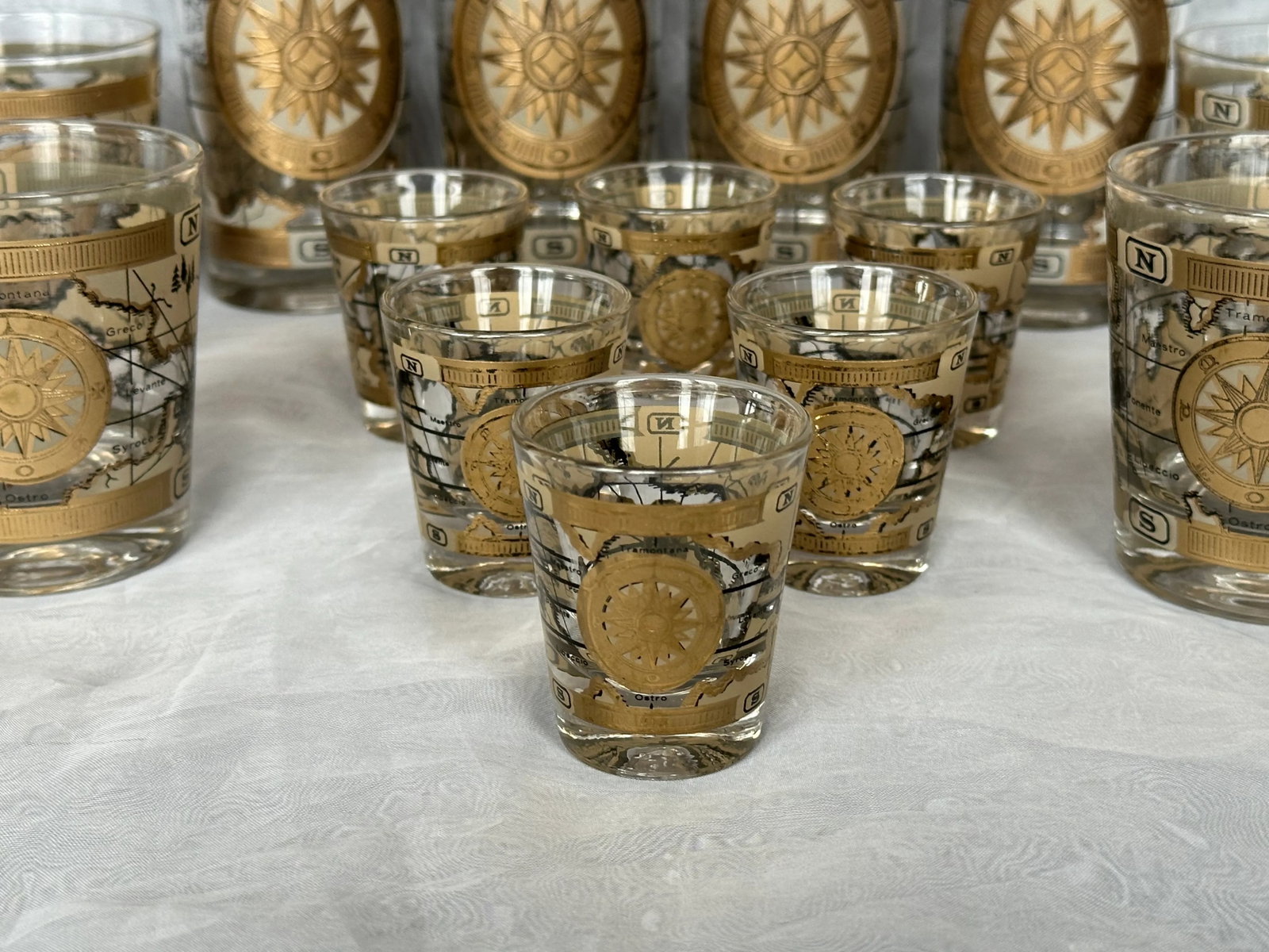 Mid Century Cocktail Barware Glassware Set of 16 - 11
