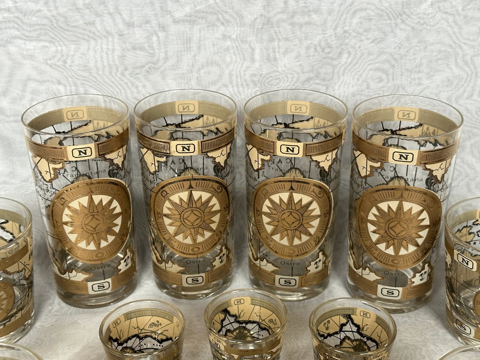 Mid Century Cocktail Barware Glassware Set of 16 - 3