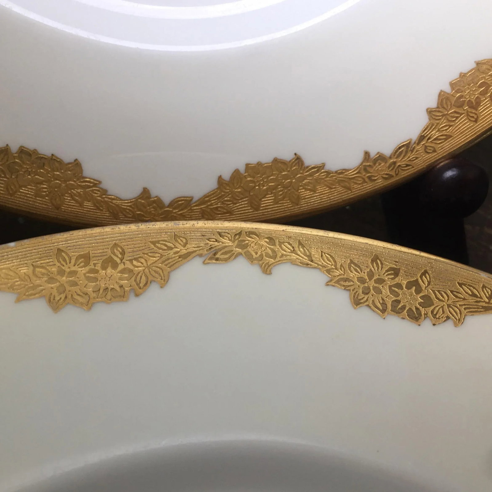Minton Gold Encrusted Dinner Plates, Davis Collamore New York, Pattern H2564 - Set of 7 - 6