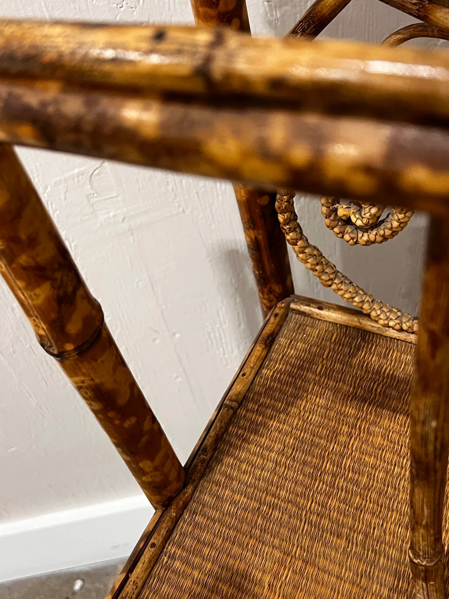 Victorian Style Smoked Bamboo Magazine Rack - 11