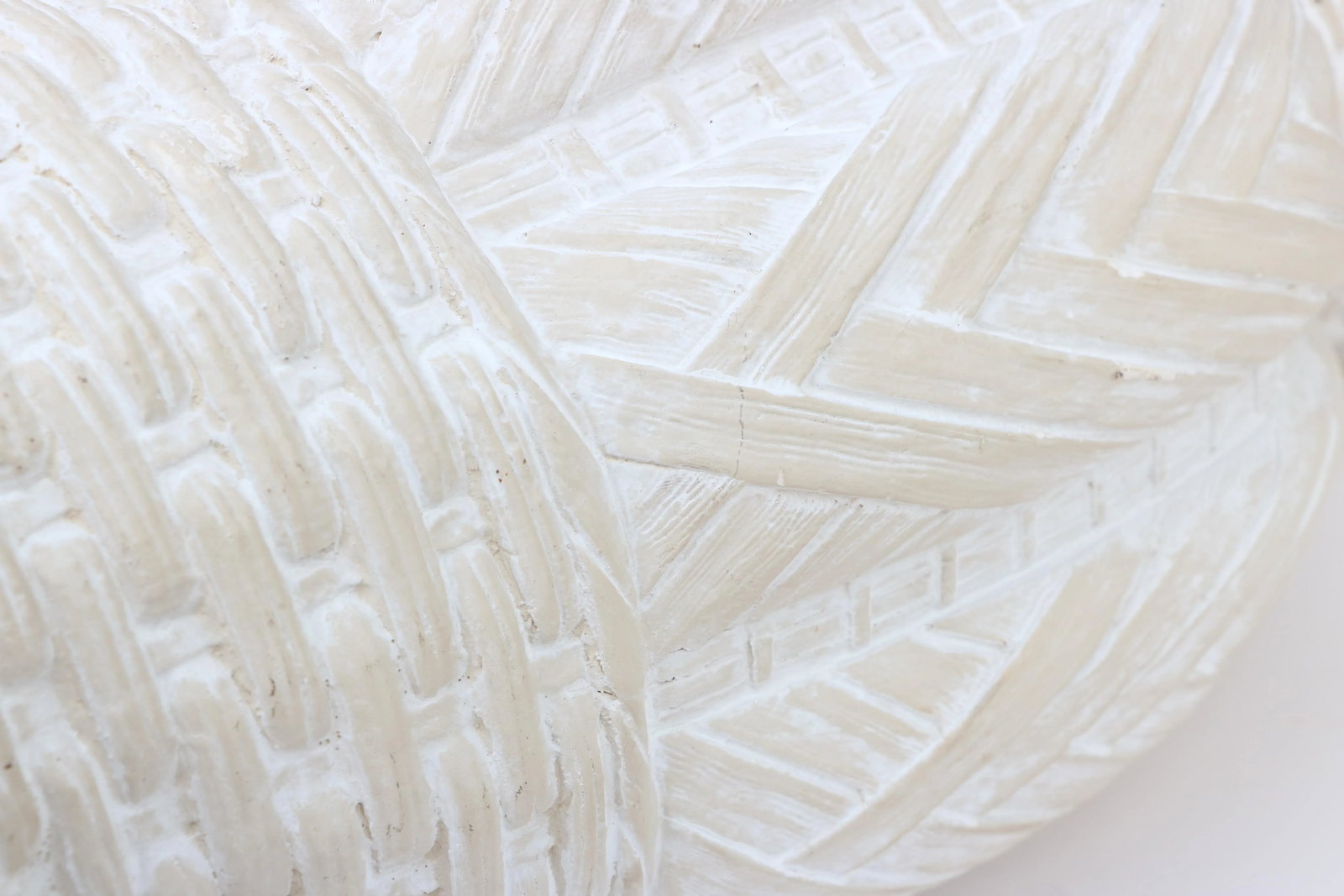 Plaster Woven Basket Form Table Lamp - 10