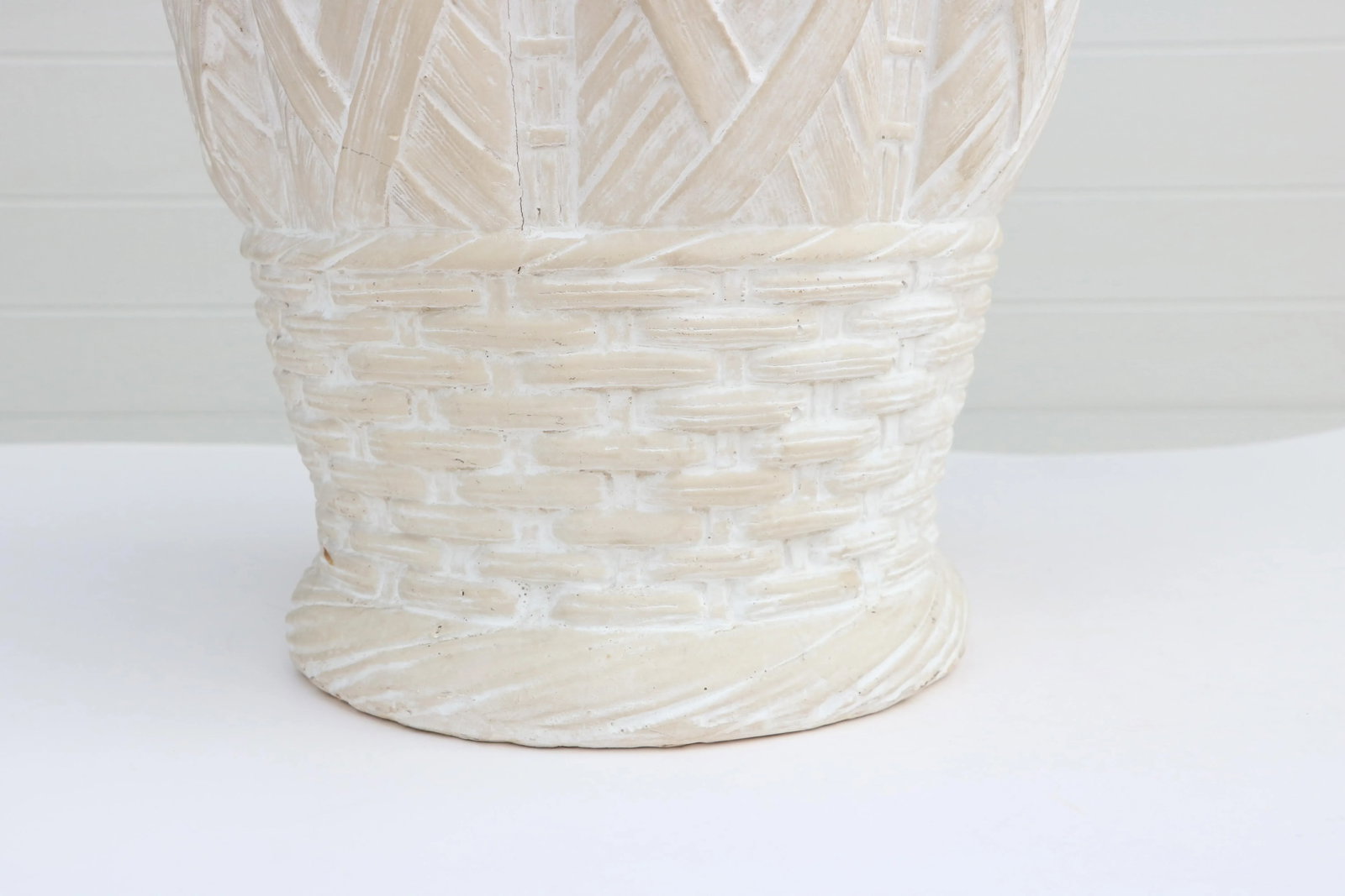 Plaster Woven Basket Form Table Lamp - 3