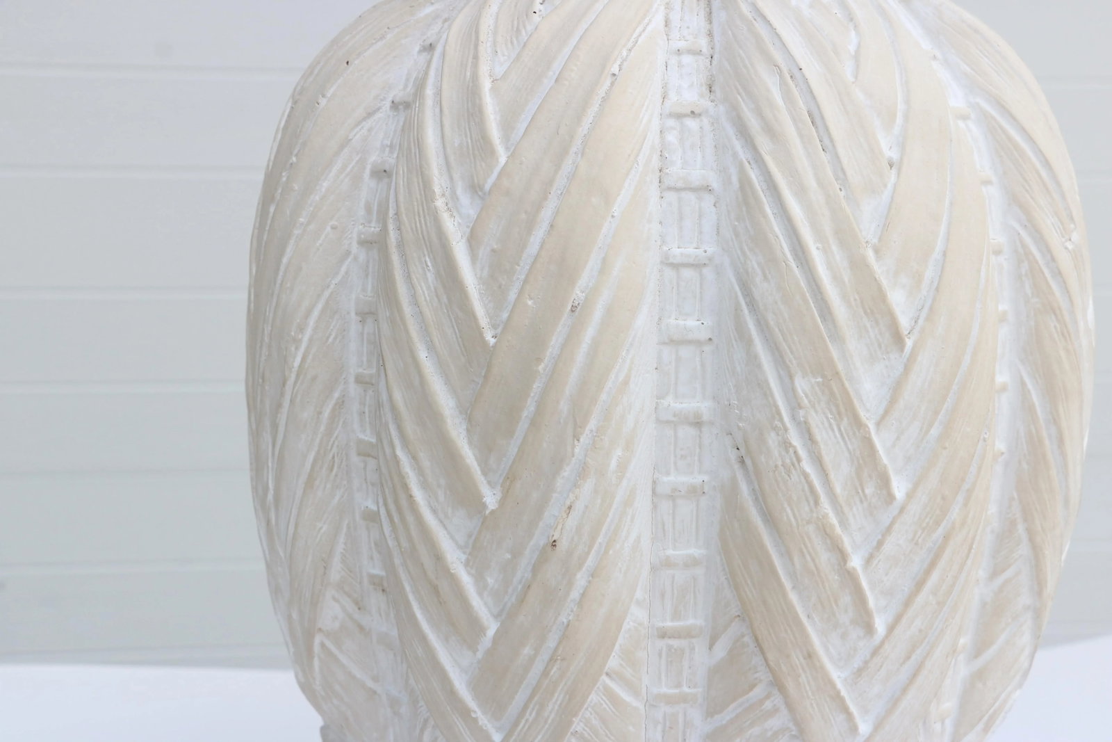 Plaster Woven Basket Form Table Lamp - 4
