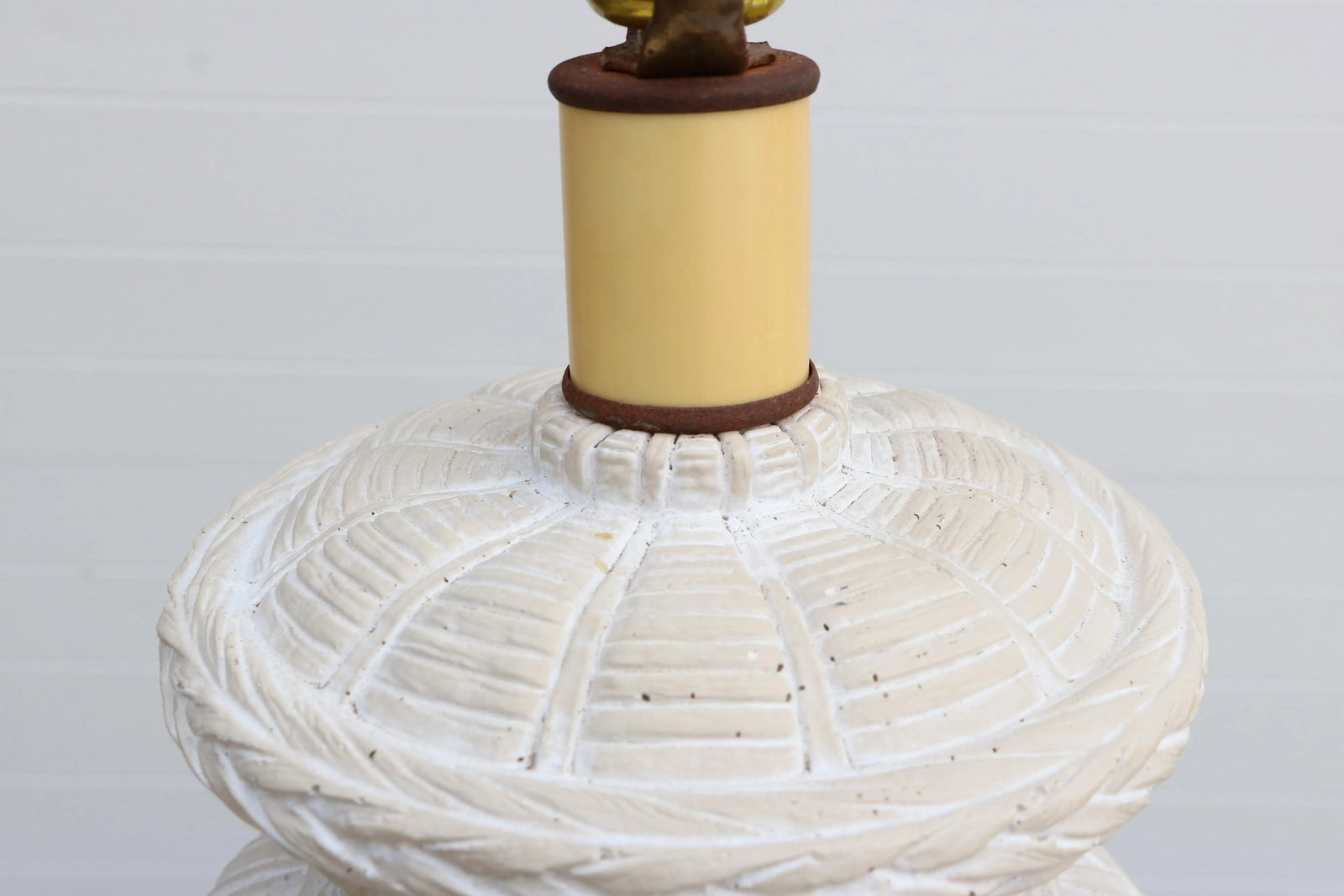 Plaster Woven Basket Form Table Lamp - 8