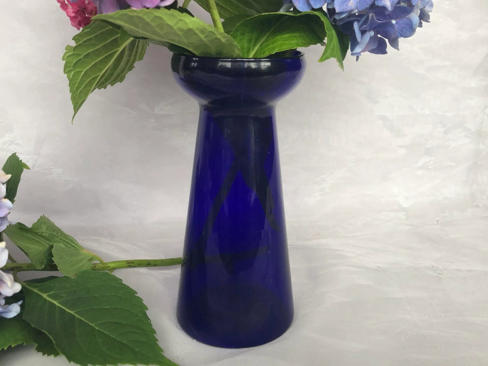 Cobalt Blue Glass Hyacinth Vase - 7