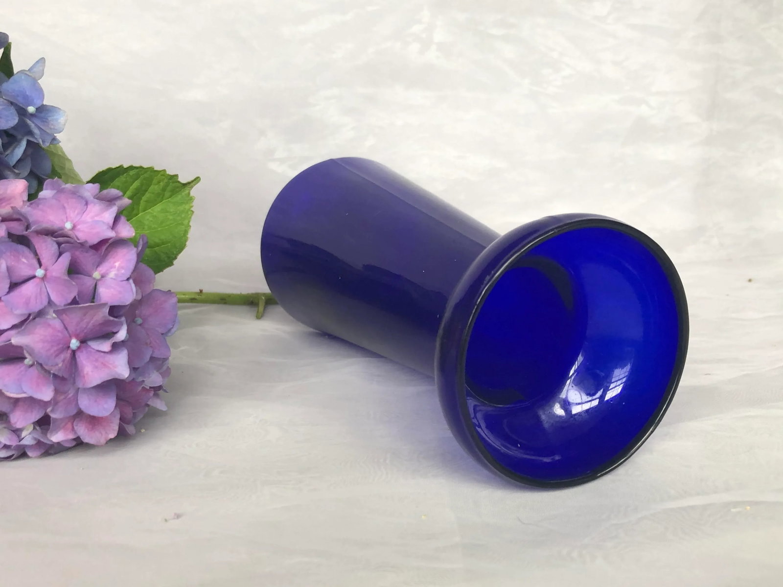 Cobalt Blue Glass Hyacinth Vase - 8