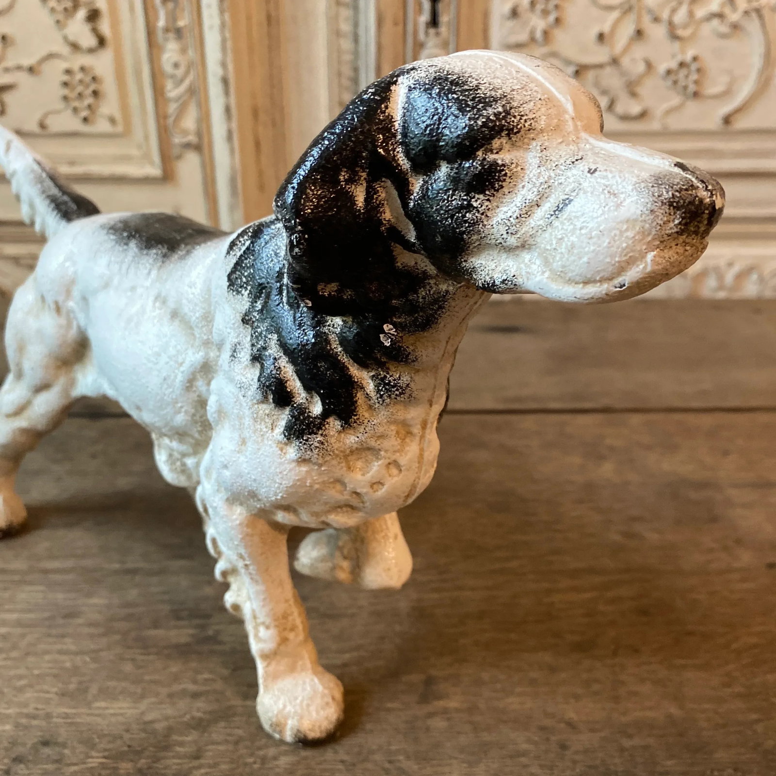 Antique English Pointer Dog Cast Iron Door Stop - 10