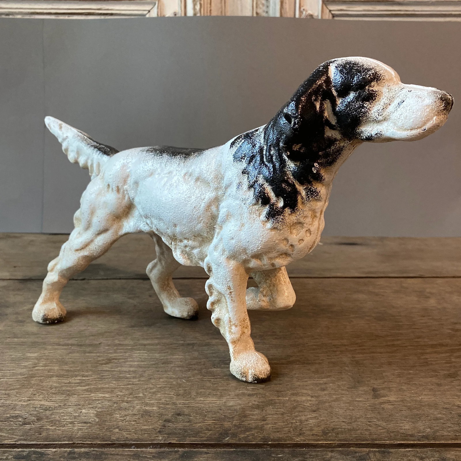 Antique English Pointer Dog Cast Iron Door Stop - 11