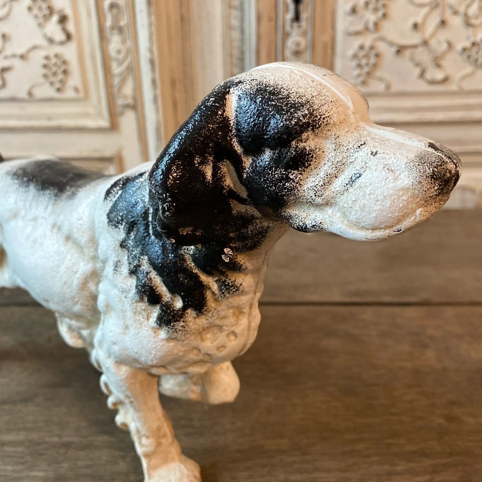 Antique English Pointer Dog Cast Iron Door Stop - 2