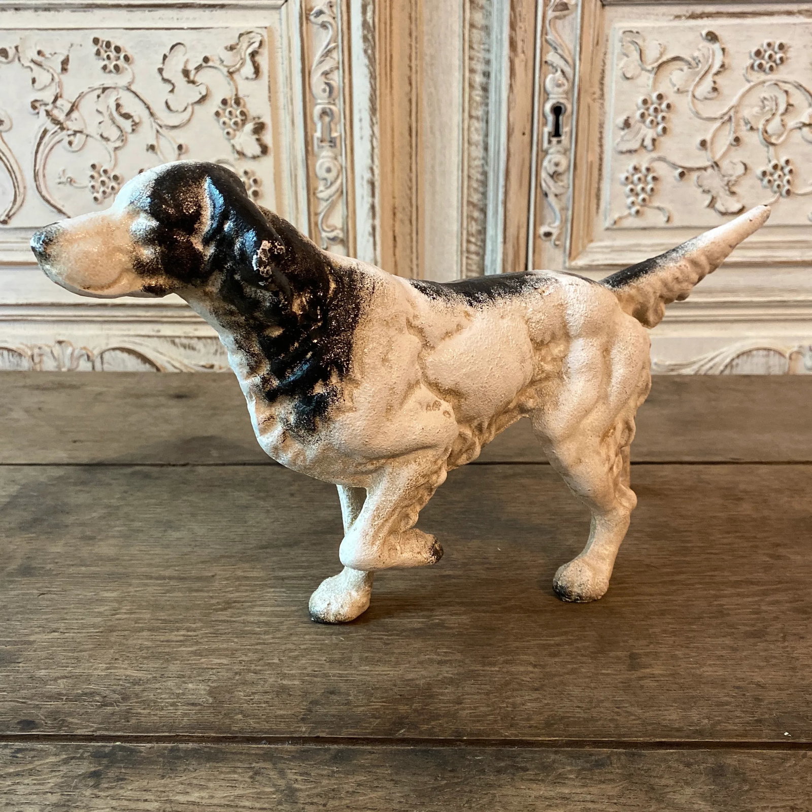 Antique English Pointer Dog Cast Iron Door Stop - 4