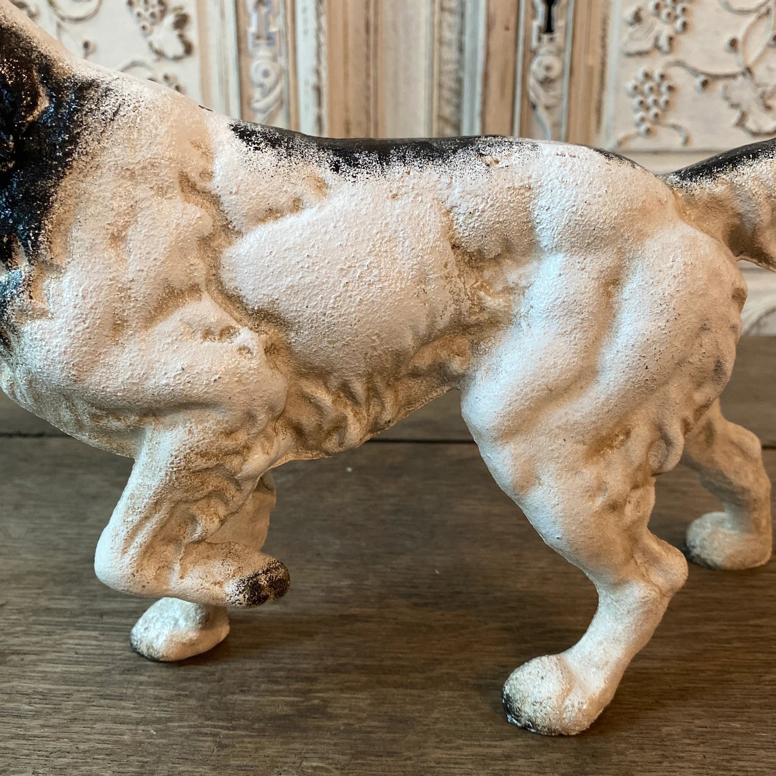 Antique English Pointer Dog Cast Iron Door Stop - 5