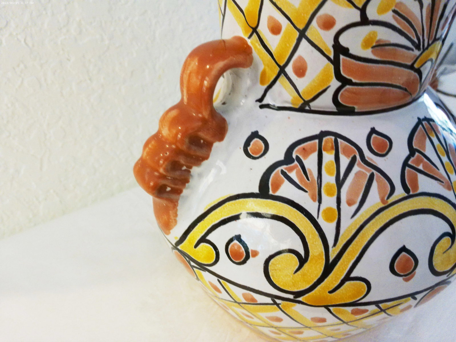 Large Vintage Mexican Talavera Pottery Vase - 4
