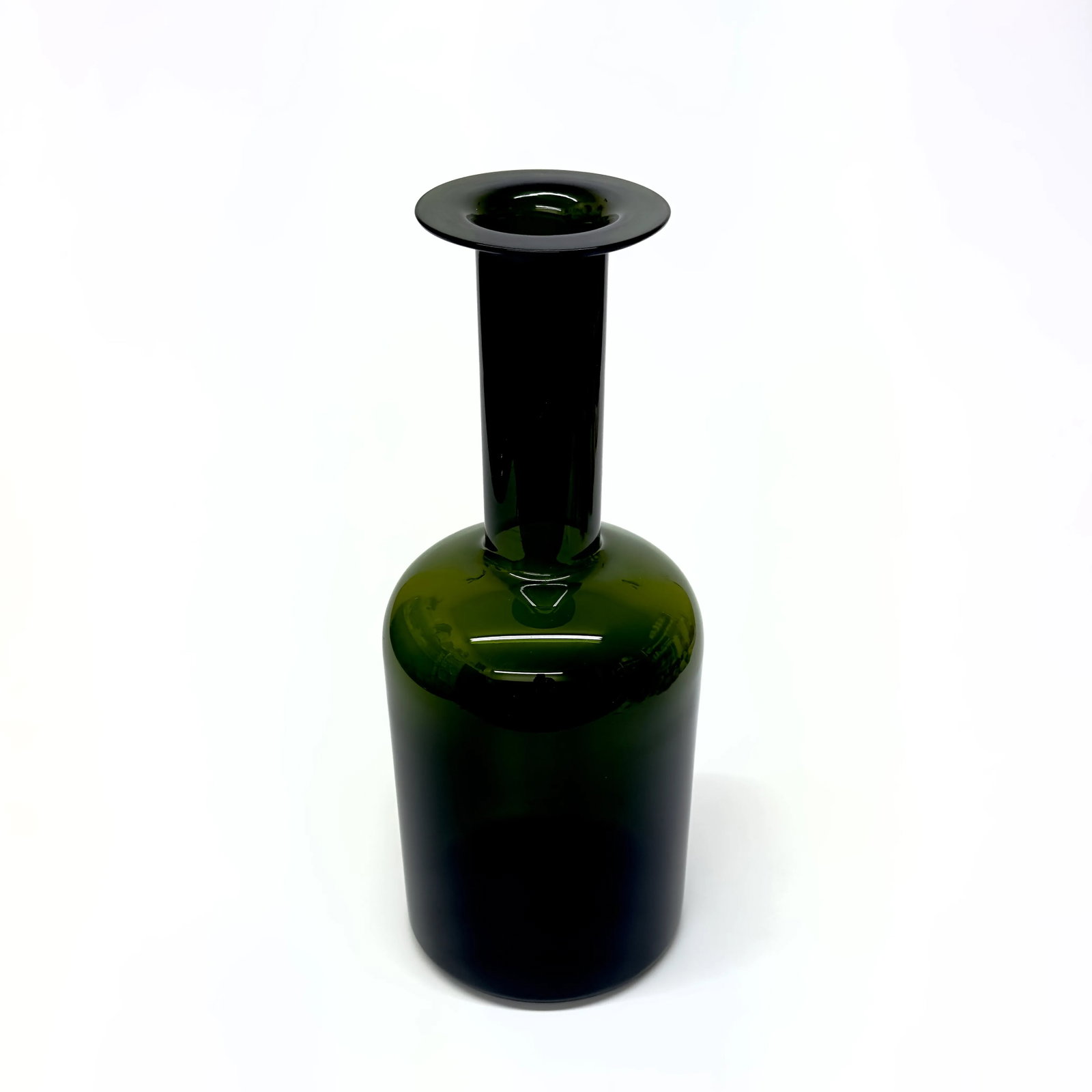 Mid-Century Large Olive Green Otto Brauer Gulvvase for Holmegaard - 2