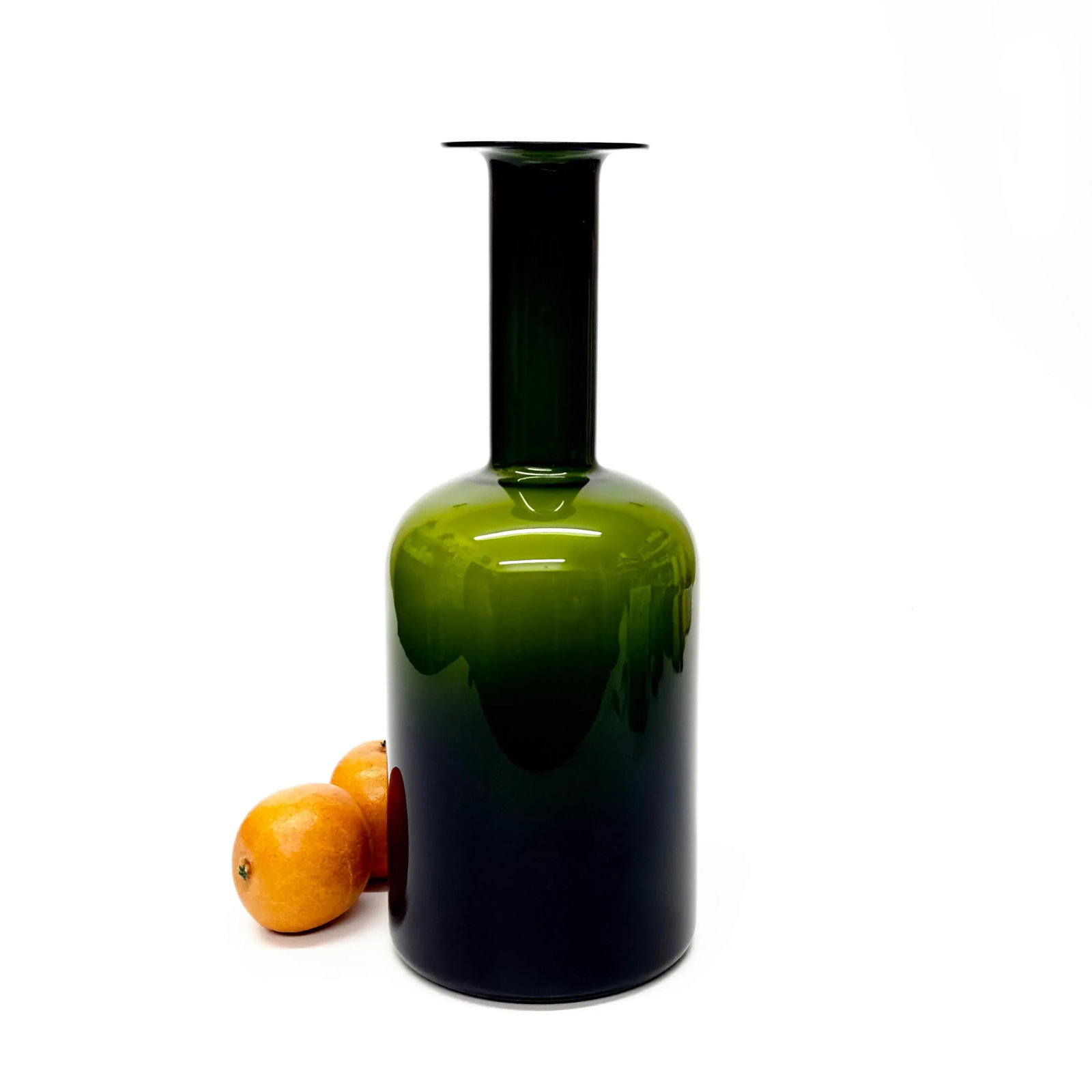 Mid-Century Large Olive Green Otto Brauer Gulvvase for Holmegaard - 4