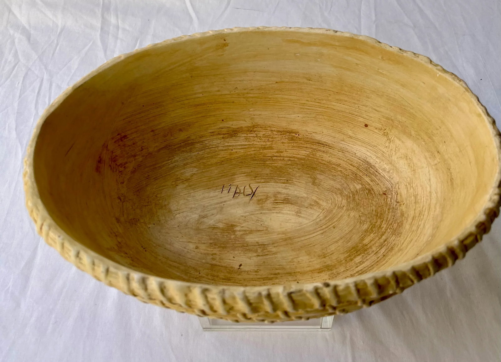 Late 20th Century Italian Trompe'-L'oeil Woven Seagrass Ceramic Planter - 5